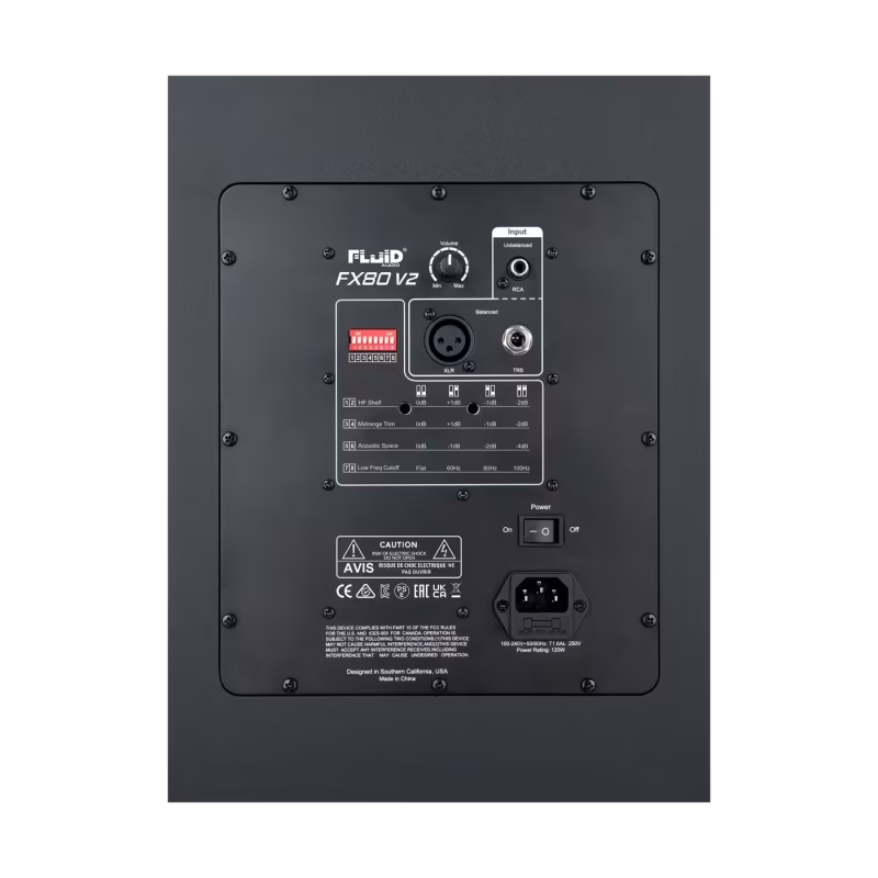 Fluid Audio FX80 rear view